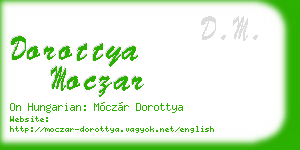 dorottya moczar business card