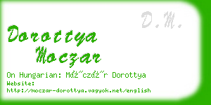 dorottya moczar business card
